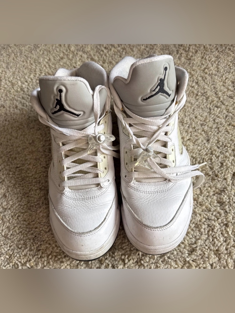 Size 10.5 - Air Jordan 5 Retro 2015 White Metallic